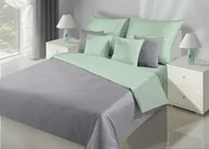Pościel - Eurofirany Pościel satynowa 180x200 Nova 3 srebrna miętowa - miniaturka - grafika 1