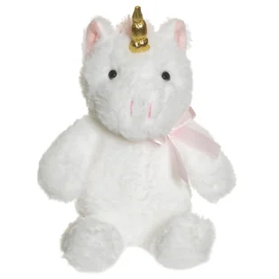 TEDDYKOMPANIET, Pluszak jednorożec z kokardką, biały, 25 cm - Maskotki i pluszaki - miniaturka - grafika 1