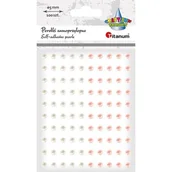 Zeszyty szkolne - Perełki samoprzylepne 5mm 100 szt białe bladoróżowe - miniaturka - grafika 1