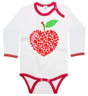 Body dla niemowląt - Body dziecięce Kocham Jabłka Czerwone Serca W Kształcie Jabłka 74/80 - miniaturka - grafika 1