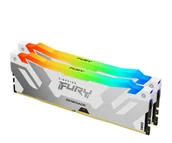 Pamięci RAM - Kingston FURY 32GB (2x16GB) 6400MHz CL32 Renegade RGB White XMP - miniaturka - grafika 1