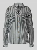 Koszule damskie - Bluzka koszulowa o kroju regular fit z czystej wiskozy model ‘BUMPY’ - miniaturka - grafika 1