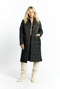 Długi, pikowany płaszcz z wiązaniem - Monnari - Płaszcze damskie - miniaturka - grafika 1