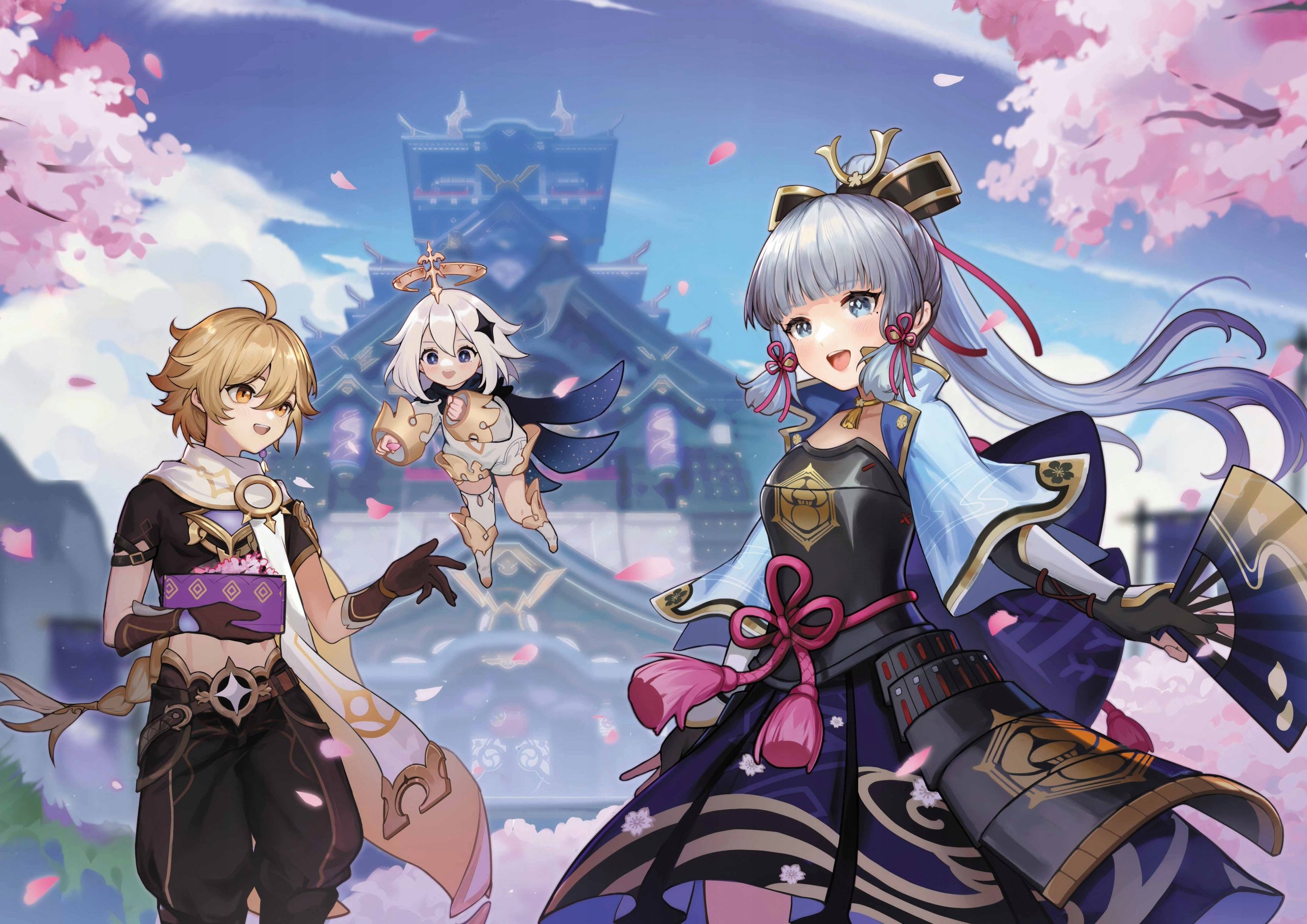 Plakat A3 Genshin Impact Anime Gra Aether Ayaka