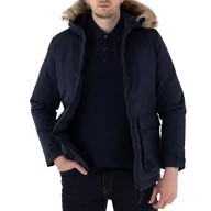 Kurtki i kamizelki sportowe męskie - Kurtka adidas Utilitas Hooded Parka GT1701 - granatowa - Adidas - miniaturka - grafika 1