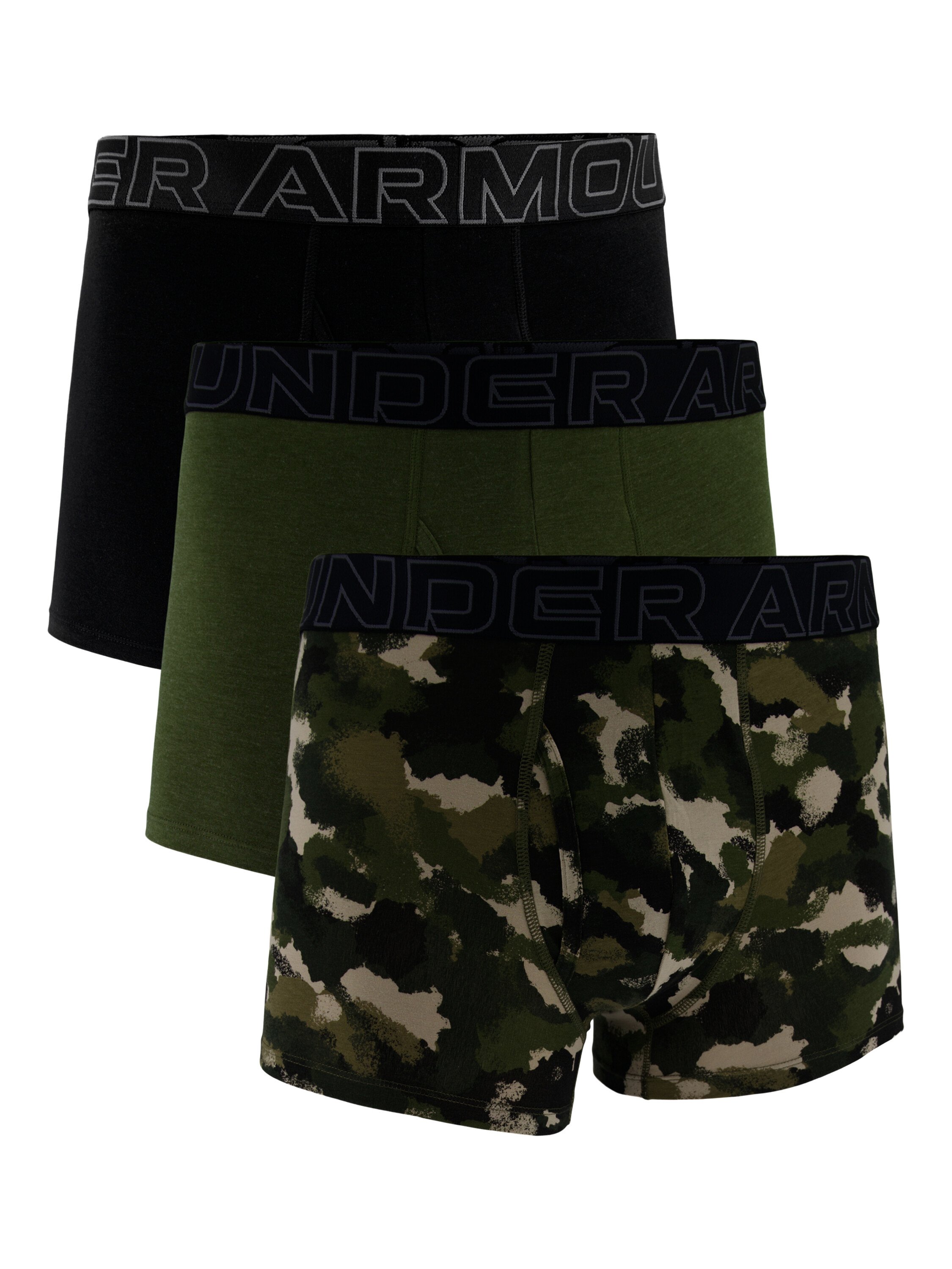 Bokserki męskie Under Armour Perf Cotton Nov 3in Green XXL