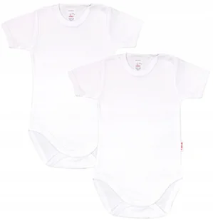 Body KR GŁADKIE 2PAK BIAŁE r 80 KLEKLE - Body dla niemowląt - miniaturka - grafika 1
