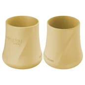 Kubki dla dzieci - BABY&TRAVEL Everyday Baby Silikonowe kubki do picia waniliowy, 2szt. - miniaturka - grafika 1