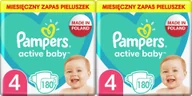 Pieluchy - Pampers Pieluchy Active Baby 4, 9-14 kg, 180 szt. x2 - miniaturka - grafika 1