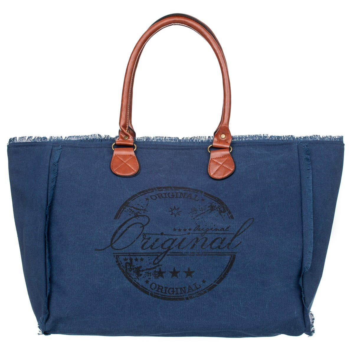 Torba Weekendowa Plażowa Shopperka Vivi Paris Granatowa