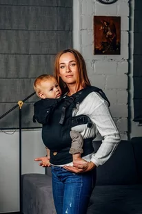 Drugie nosidło LennyGo - Jodełka Czarny Heban - Regulowane - Chusty do noszenia dzieci - miniaturka - grafika 1