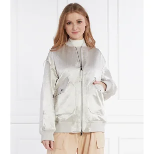Max Mara Leisure Satynowa kurtka bomber | Oversize fit - Kurtki damskie - miniaturka - grafika 1