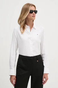 Tommy Hilfiger koszula bawełniana damska kolor biały regular z kołnierzykiem klasycznym WW0WW42019 - Koszule damskie - miniaturka - grafika 1
