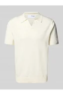 Koszulki męskie - Koszulka polo z dekoltem w serek model TELLER - Selected Homme - miniaturka - grafika 1