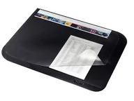 Podkładki na biurko - Leitz Mata z przezroczystą folią Plus 500 x 650 mm - czarna 53120095 - miniaturka - grafika 1