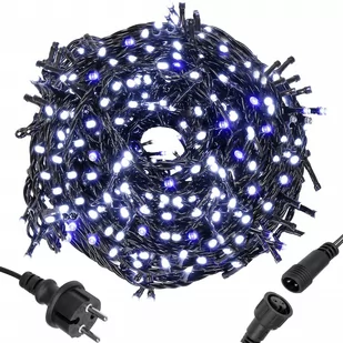 Lampki choinkowe 500 Led biały zimny, flash niebieski 40 m oświetlenie świąteczne IP44 - Oświetlenie świąteczne - miniaturka - grafika 1