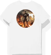 Koszulki męskie - Koszulka męska biała z motywem srebrnego cyborga XL - miniaturka - grafika 1