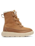 Buty dla dziewczynek - Sorel Śniegowce Youth Explorer III Lace Wp 2088512253 Brązowy - miniaturka - grafika 1