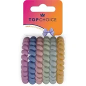 Ozdoby do włosów - Top Choice Gumki do włosów - mix kolorów 20049 6 szt. - miniaturka - grafika 1