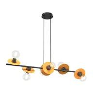 Lampy sufitowe - Token lampa wisząca 6xE27 czarna/pomarańczowa 1428/6 - miniaturka - grafika 1