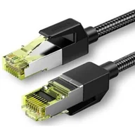 Kable miedziane - Ugreen UGREEN NW150 Kabel sieciowy w oplocie Ethernet RJ45 Cat.7 F/FTP 3m czarny 80424 - miniaturka - grafika 1