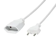 Kable komputerowe i do monitorów - Logilink Kabel zasilający Netzkabel Euro CEE 7/16 Stecker zu Dose 2m Wei CP126 - miniaturka - grafika 1