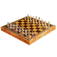 Gry planszowe - Ekskluzywne szachy Staunton włoski zestaw prezentowy+Backgammon+Warcaby - miniaturka - grafika 1