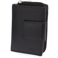 Portfele - Portfel damski skórzany z lakierowaną wstawką Bellugio - czarny - miniaturka - grafika 1