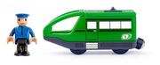 Pociągi dla dzieci - Woody Pociąg z maszynistą na baterie zielony WD91907 - miniaturka - grafika 1