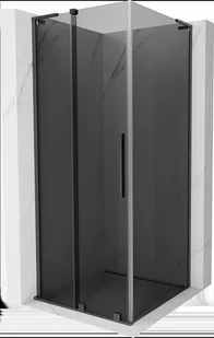 Mexen Velar L kabina prysznicowa rozsuwana 90x90 cm, grafit, gun gray szczotkowany - 871-090-090-43-66 - Kabiny prysznicowe - miniaturka - grafika 1