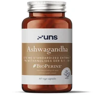 Suplementy naturalne - Uns Ashwagandha 570Mg Standardized Extract 7% Withanolides Der 5:1-8:1 60Vegcaps - miniaturka - grafika 1