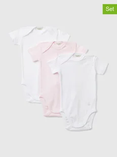 Benetton Body (3 szt.) w kolorze biało-jasnoróżowym - Body dla niemowląt - miniaturka - grafika 1