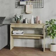 Ławy i stoliki kawowe - vidaXL vidaXL Stolik konsolowy, dąb sonoma, 102x30x80 cm, płyta wiórowa - miniaturka - grafika 1
