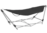 Hamaki - Czarny hamak składany ze stelażem H0-R49 - miniaturka - grafika 1