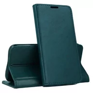 Etui i futerały do telefonów - Etui SAMSUNG GALAXY S24 Portfel z Klapką Skóra Ekologiczna Kabura Magnet Book ciemnozielone - miniaturka - grafika 1