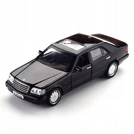 Zabawki zdalnie sterowane - MERCEDES S KLASA W140 METALOWY MODEL SAMOCHODU 1:32 DŹWIĘK ŚWIATŁO CZARNY - miniaturka - grafika 1