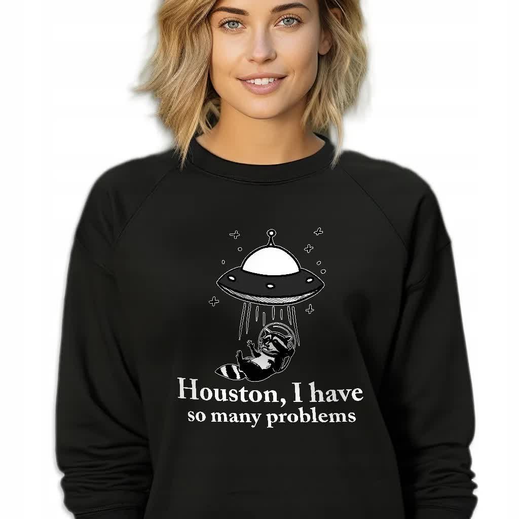 CZARNA BLUZA DAMSKA Dresowa I HAVE PROBLEMS ZABAWNE WZORY Rozmiar M