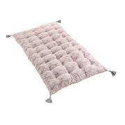 Pufy i podnóżki - Materac futon bawełniany ARTCHIC, metaliczny wzór, z frędzlami, 60 x 120 cm - miniaturka - grafika 1