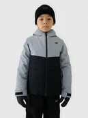 Kurtki i płaszcze dla chłopców - 4F Kurtka narciarska membrana 5000 chłopięca - szara 122 (6-7 lat) - miniaturka - grafika 1