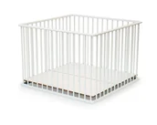 Łóżeczka i kojce - WEBABY - Drewniany kojec dla dziecka Biały 100 x 100 cm - miniaturka - grafika 1