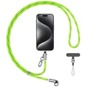 Kable USB - Smycz do telefonu z kablem do ładowania USB-C - USB-C USAMS SJ745 60W 1.2 m Zielony - miniaturka - grafika 1