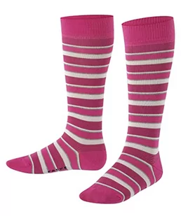 FALKE Unisex dziecięce podkolanówki w paski, bawełna, czarno-niebieskie, wiele innych kolorów, wzmocnione skarpety na kolana ze wzorem, oddychające, długie, kolorowe, wysokie i ciepłe paski, 1 para, - Skarpetki damskie - miniaturka - grafika 1