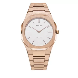 Zegarek Zegarek D1 Milano D1-UTBL02 ROSE GOLD EGGSHELL ULTRA THIN BRACELET 38 MM - Zegarki damskie - miniaturka - grafika 2