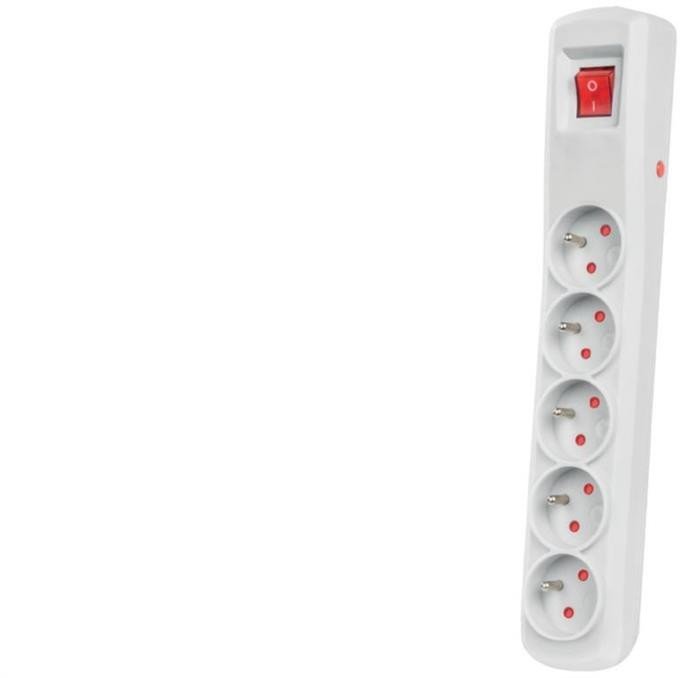 Przedłużacz elektryczny Listwa zasilająca antyprzepięciowa ARCON R5 na 5 gniazd 2P+Z z wyłącznikiem szara 5m 0001-00020-55150