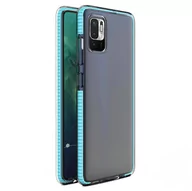 Etui i futerały do telefonów - Spring Case pokrowiec żelowe etui z kolorową ramką do Xiaomi Redmi Note 10 5G / Poco M3 Pro jasnoniebieski - miniaturka - grafika 1