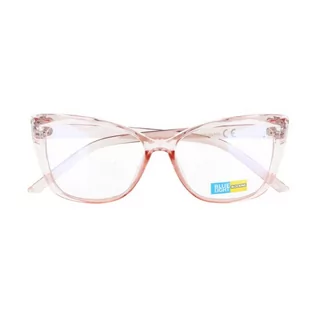 Okulary korekcyjne, oprawki, szkła - Oprawki okularowe damskie kocie różowe 2590C-BS (bez szkieł) - grafika 1