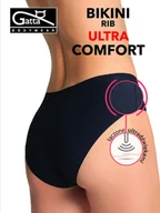 Majtki damskie - Figi Ultra Rib Black (Rozmiar XL) - miniaturka - grafika 1