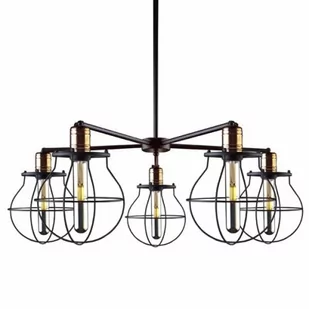 Nowodvorski Żyrandol LAMPA wisząca MANUFACTURE 9738 industrialna OPRAWA druciany ZWIS metalowy loft czarny - Lampy sufitowe - miniaturka - grafika 1