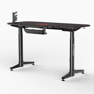 ULTRADESK Biurko dla gracza LEVEL RED, 140x66cm, 72-124cm, elektrycznie regulowana wysokość - Biurka gamingowe - miniaturka - grafika 5