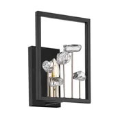 Lampy ścienne - Ścienna lampa glamour Caroline z kryształkami czarna złota - miniaturka - grafika 1